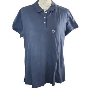 Nautica Women's Size XL Navy Short Sleeve Polo Shirt